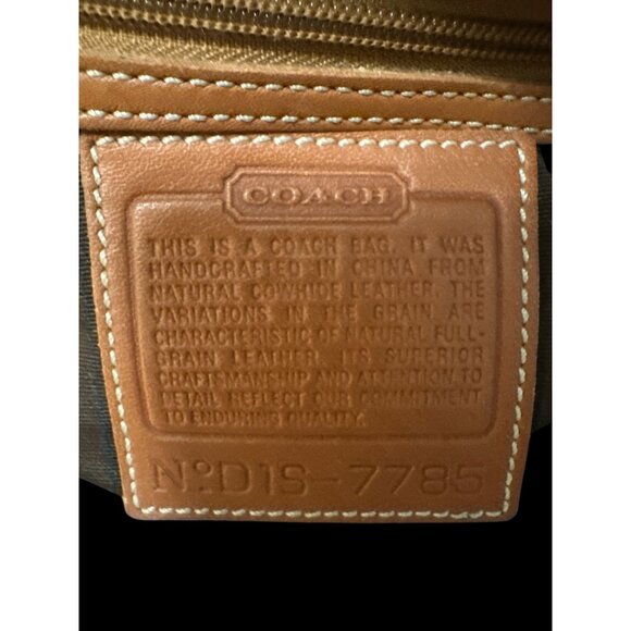 VTG Coach Purse Tan Leather Hampton Demi Baguette 7785 Wristlet Clutch Y2K Mini - Picture 10 of 10